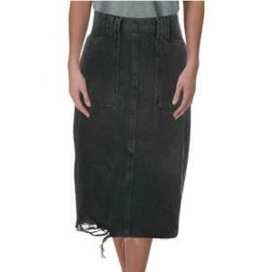 We The Free Elisa Distressed Denim Skirt